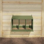 Vidaxl nichoir  poules avec 3 compartiments vert olive mtal
