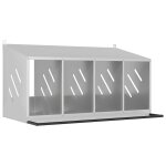 Vidaxl nichoir de poules avec 4 compartiments m�tal argent� galvanis�