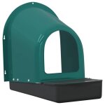 Vidaxl nichoirs  poules 4 pices fixation murale plastique vert fonc