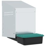 Vidaxl nichoir  poules1 compartiment, fixation murale, acier galvanis