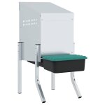 Vidaxl nichoir  poules1 compartiment avec pieds en acier galvanis