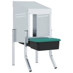 Vidaxl nichoir  poules1 compartiment avec pieds en acier galvanis