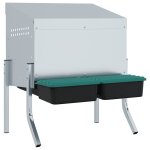 Vidaxl nichoir  poules2 compartiments avec pieds en acier galvanis