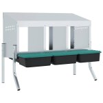 Vidaxl nichoir  poules3 compartiments avec pieds en acier galvanis