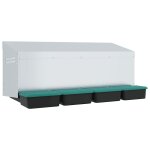 Vidaxl nichoir � poules4 compartiments, fixation murale, acier galvanis�