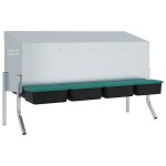 Vidaxl nichoir  poules4 compartiments avec pieds en acier galvanis