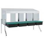 Vidaxl nichoir  poules4 compartiments avec pieds en acier galvanis