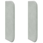 Vidaxl oreille de t�te de lit gris clair 40, 5 x 40, 5 x 4 cm velours
