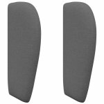 Vidaxl oreille de t�te de lit gris fonc� 40 x 23 x 6 cm tissu