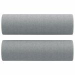 Vidaxl oreillers dcoratifs lot de 2 gris clair 15x50 cm tissu