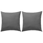 Vidaxl oreiller d'ext�rieur lot de 2 45 x 45 cm gris