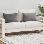 Vidaxl oreiller d'ext�rieur lot de 2 60 x 40 cm gris