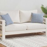 Vidaxl oreiller d'extrieur lot de 2 impression rayure 45 x 45 cm bleu