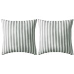 Vidaxl oreiller d'ext�rieur lot de 2 impression rayure 45 x 45 cm gris