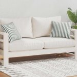 Vidaxl oreiller d'ext�rieur lot de 2 impression rayure 45 x 45 cm gris