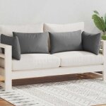 Vidaxl oreiller d'extrieur lot de 4 60 x 40 cm gris