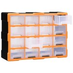 Vidaxl organisateur multi - tiroirs avec 16 tiroirs centraux 52x16x37 cm