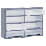 Vidaxl organisateur multi - tiroirs avec 8 grands tiroirs 52x16x37 cm