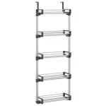 Vidaxl organisateur de porte avec 5 �tag�res 52x20x135 cm aluminium