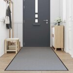 Vidaxl paillasson gris 115x400 cm