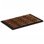 Vidaxl paillasson rectangulaire 40x60 cm caoutchouc et fibre de coco