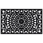 Vidaxl paillasson rectangulaire 45x75 cm caoutchouc