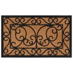 Vidaxl paillasson rectangulaire 45x75 cm caoutchouc et fibre de coco