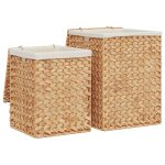 Vidaxl paniers à linge 2 pcs hyacinthe d'eau Vidaxl paniers à linge 2 pcs hyacinthe d'eau