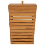 Vidaxl panier � linge 30x30x45 cm bois de teck massif