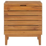 Vidaxl panier � linge 40x30x45 cm bois de teck massif