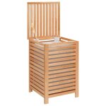 Vidaxl panier  linge 45x45x65 cm bois massif de noyer