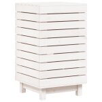 Vidaxl panier � linge blanc 44x44x76 cm bois massif de pin