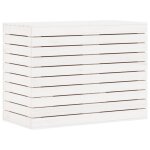 Vidaxl panier � linge blanc 88, 5x44x66 cm bois massif de pin