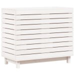 Vidaxl panier  linge blanc 88, 5x44x76 cm bois massif de pin