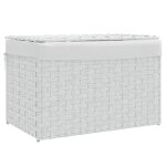 Vidaxl panier  linge avec couvercle blanc 55, 5x35x34cm rsine tresse