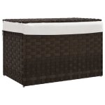 Vidaxl panier  linge avec couvercle marron fonc rsine tresse