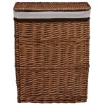Vidaxl panier � linge marron saule