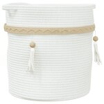 Vidaxl panier de rangement blanc �38x36 cm coton