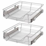 Vidaxl panier en treillis m�tallique 2 pcs 500 mm argent�