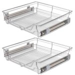 Vidaxl panier en treillis m�tallique 2 pcs 600 mm argent�