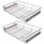 Vidaxl panier en treillis mtallique 2 pcs 800 mm argent