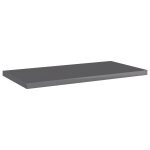 Vidaxl panneaux biblioth�que 8pcs gris brillant 40x20x1, 5cm agglom�r�