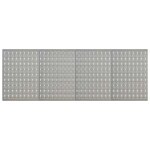 Vidaxl panneaux � chevilles muraux 4 pcs 40x58 cm acier