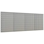 Vidaxl panneaux � chevilles muraux 4 pcs 40x58 cm acier