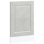 Vidaxl panneau de lave - vaisselle porto gris b�ton 45x1, 5x57 cm