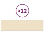 Vidaxl panneaux muraux 12 pcs crème 60x15 cm tissu 1, 08 m² Vidaxl panneaux muraux 12 pcs crème 60x15 cm tissu 1, 08 m²