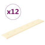 Vidaxl panneaux muraux 12 pcs crme 90x15 cm similicuir 1, 62 m