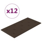 Vidaxl panneaux muraux 12 pcs marron 60x30 cm similicuir 2, 16 m