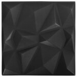 Vidaxl panneaux muraux 3d 12 pcs 50x50 cm noir diamant 3 m² Vidaxl panneaux muraux 3d 12 pcs 50x50 cm noir diamant 3 m²