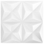 Vidaxl panneaux muraux 3d 24 pcs 50x50 cm blanc origami 6 m² Vidaxl panneaux muraux 3d 24 pcs 50x50 cm blanc origami 6 m²